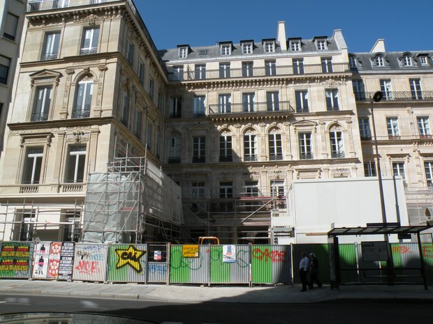  chantier de réfection d'immeuble, rue de Chateaudun